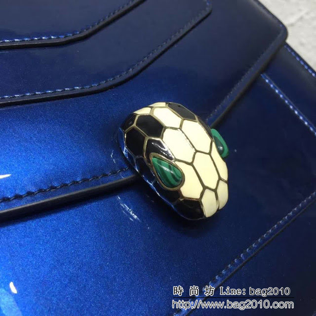 BVLGARI寶格麗 專櫃新款 蛇頭扣環 漆皮手提肩背斜挎包 可拆卸肩帶 38329 FYD1398